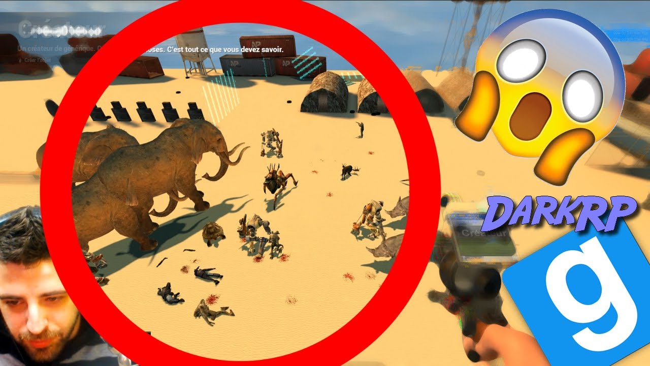 UN ALIEN SE BAT CONTRE DES &Eacute;L&Eacute;PHANTS !!  GMOD DARKRP