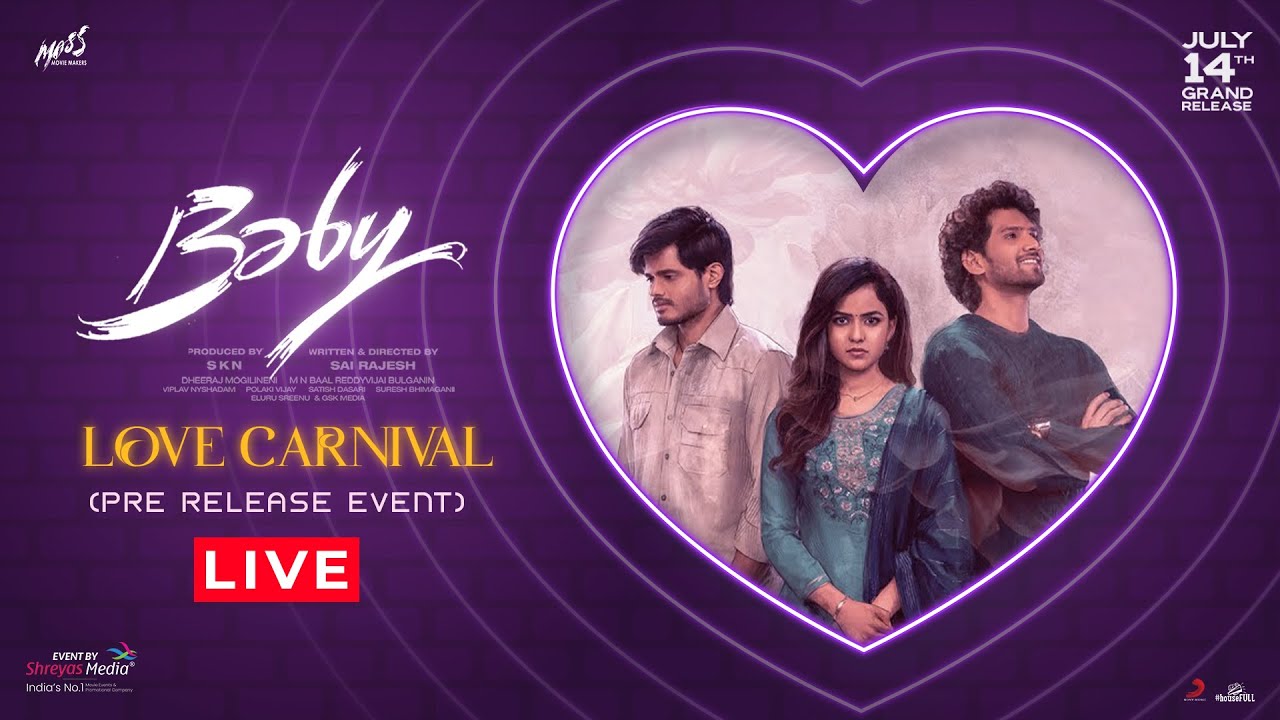 💕 Baby Love Carnival (Pre Release Event) LIVE | Anand Deverakonda, Vaishnavi Chaitanya, Viraj Ashwin