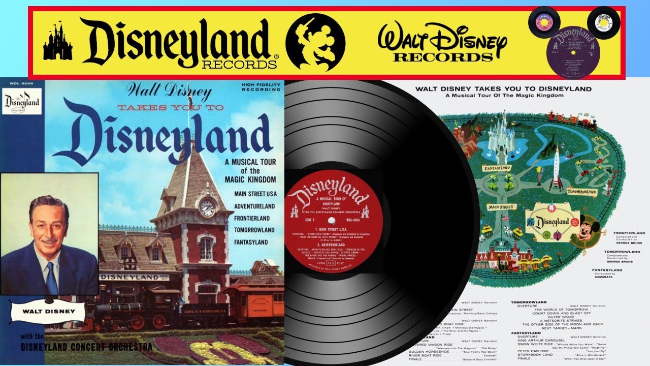 WALT DISNEY takes you to DISNEYLAND  Restored Vinyl LP
