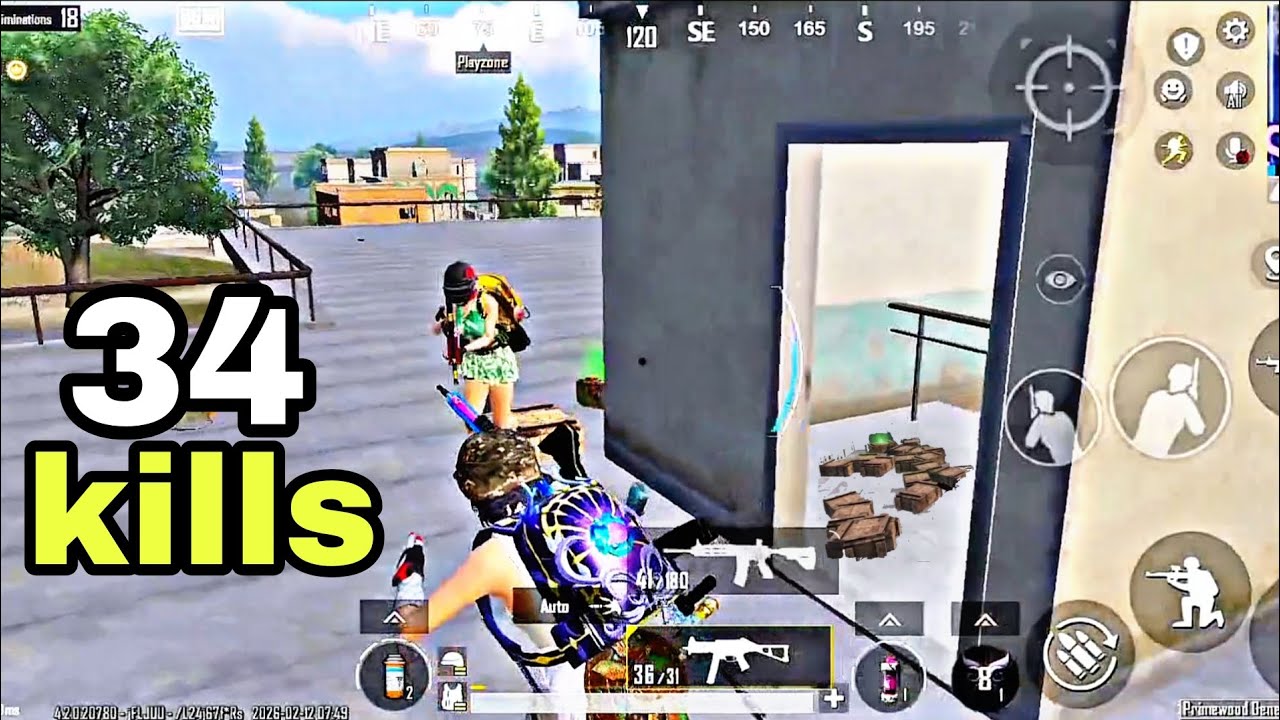34 kills 😍 in one match the best aggressive rush game play with BEST LOOT OF PLAYER in Erangle🔥BGMI