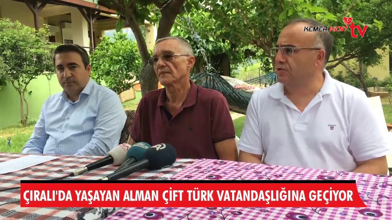 ÇIRALI’DA YAŞAYAN ALMAN ÇİFT TÜRK VATANDAŞLIĞINA GEÇİYOR