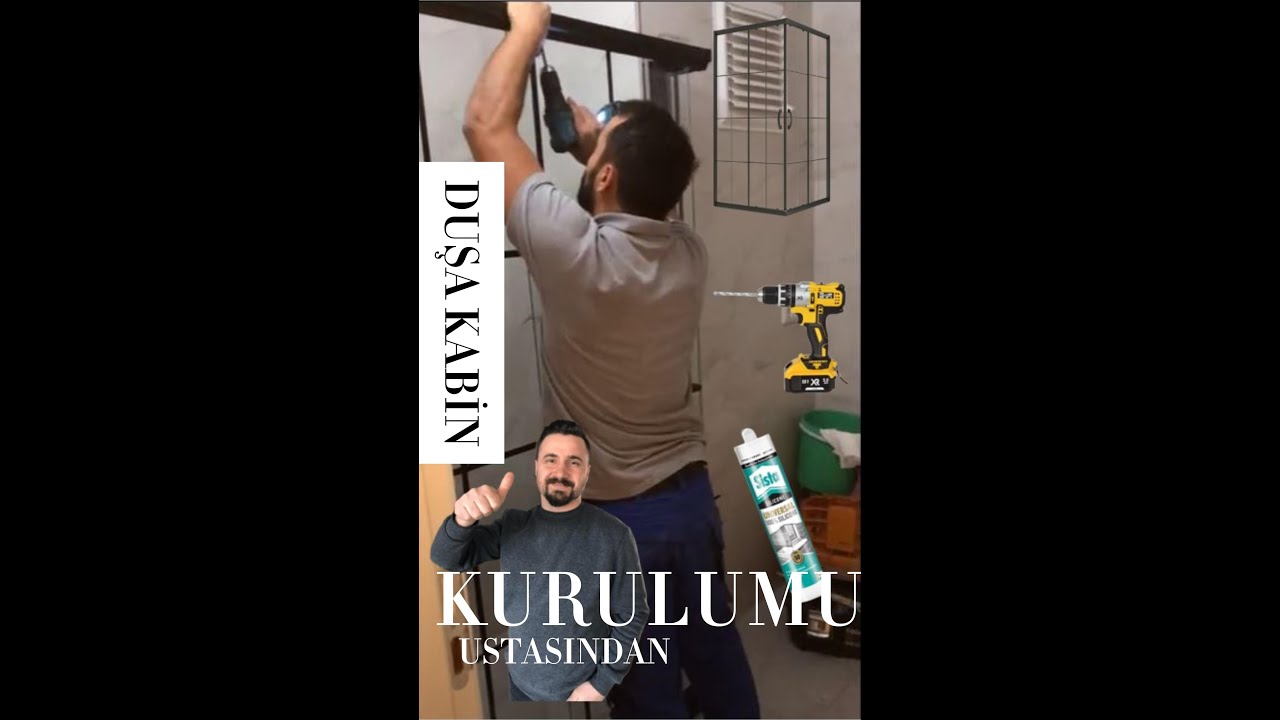 SİYAH DUŞA KABİN MONTAJI NASIL YAPILIR // HOW TO INSTALL A BLACK SHOWER CABINET