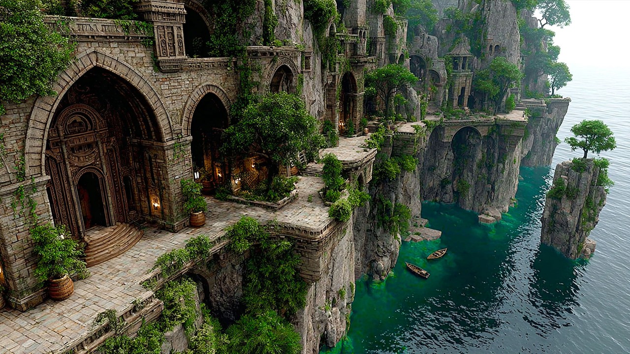 Forgotten Celtic Castle by the Sea | Medieval fantasy Space | Peaceful Music for Focus & Relax