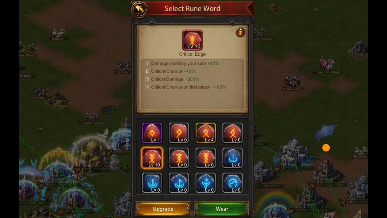 Evony the King's Return: Hun's level 10 runestone, plans for Freyja/Idunn