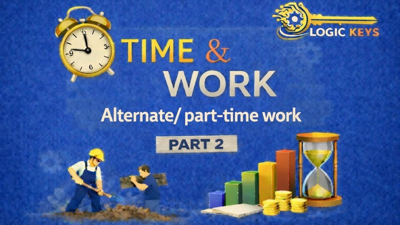 Time and Work aptitude | Alternate or part-time work based questions with 2 solutions