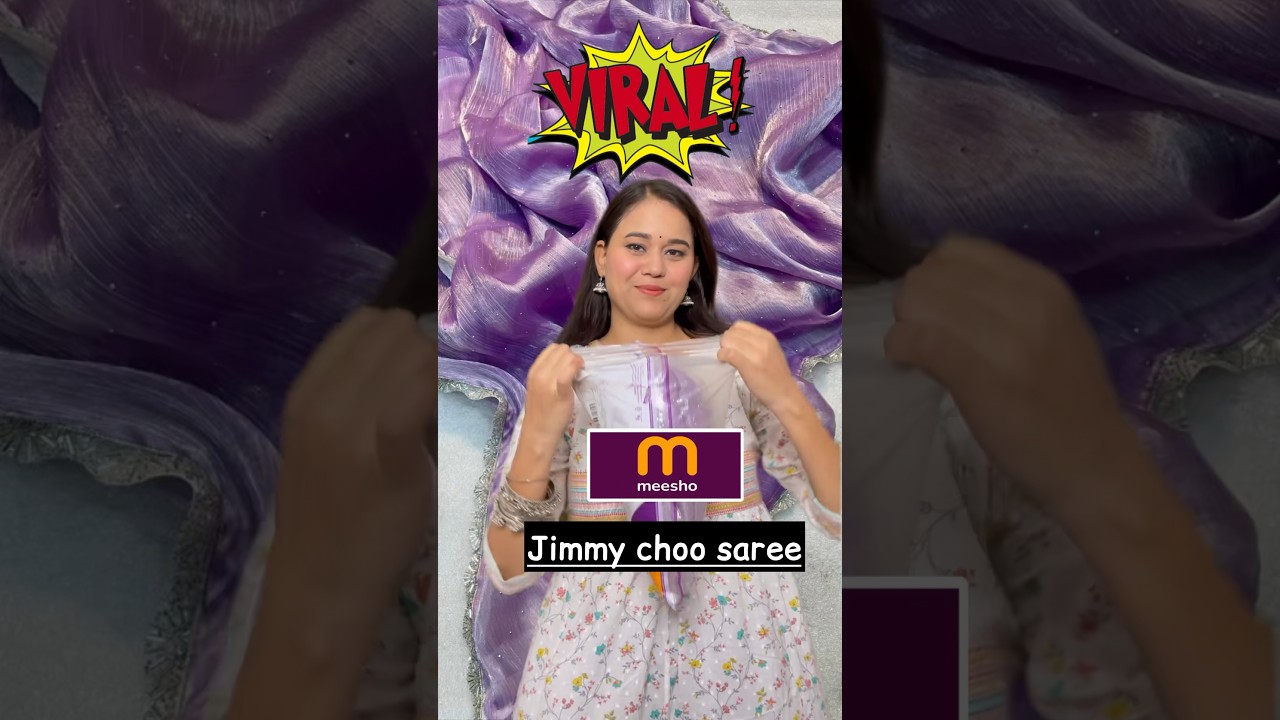 MEESHO Jimmy Choo Saree #jimmychoosaree #lavendersaree #meeshosarees