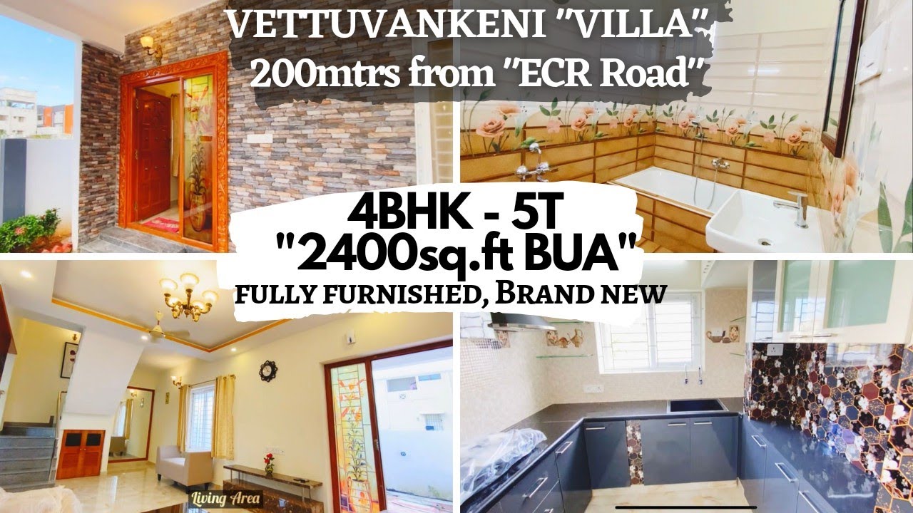 #ECR road 100mtrs #Vettuvankeni #4BHK 2400sqft #VillaForSale #North #East 1150sft Land Ph:8939019029
