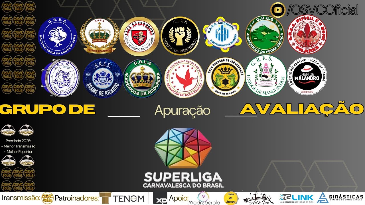 AO VIVO 🔴 Apura&ccedil;&atilde;o do Grupo de Avalia&ccedil;&atilde;o | Carnaval 2026 | OSVC Folia