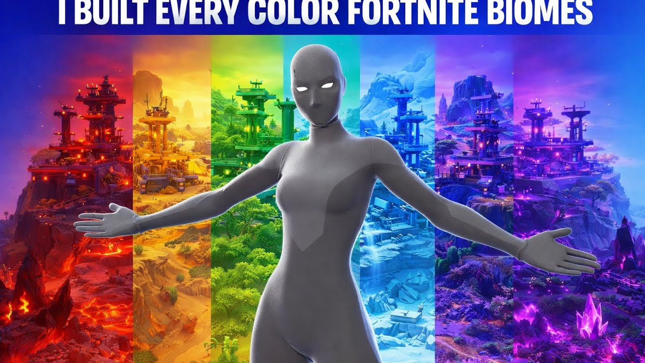 I made every color Fortnite biome