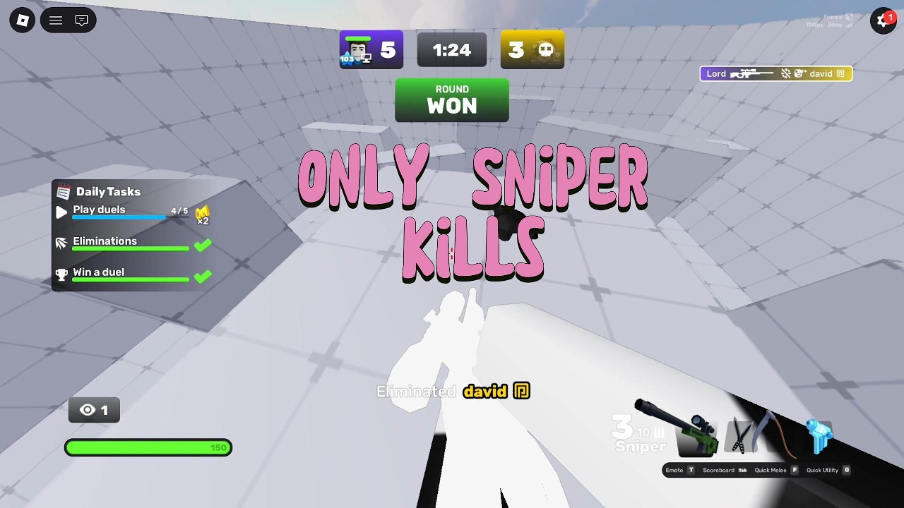 Rivals Only Sniper kills!  Roblox Rivals! Rivals Gameplay