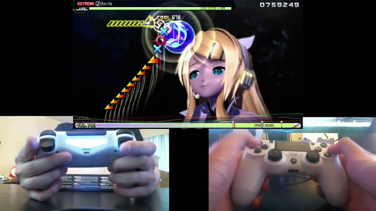 8.5★【初音ミク・リン・レン】Knife Extreme Perfect 【 Project Diva Future Tone PS4】
