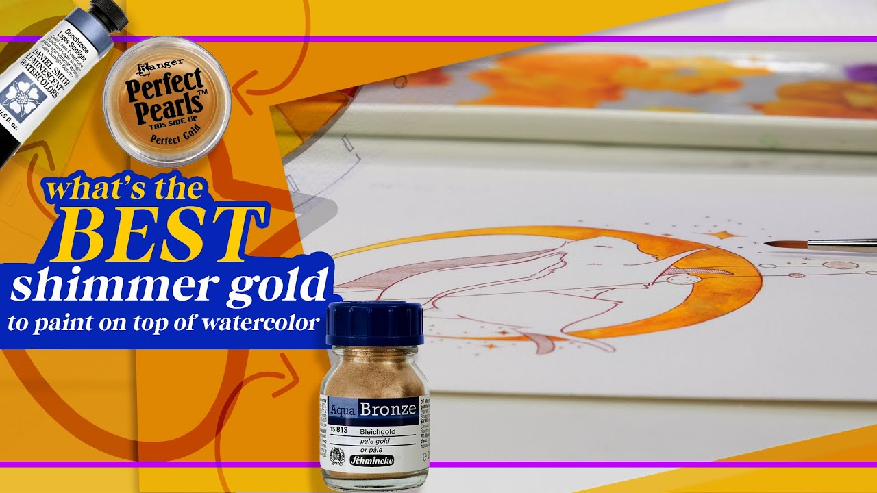 Mixing Gold with Watercolors - Daniel Smith Luminescent Watercolors and Schmincke Aqua Bronze