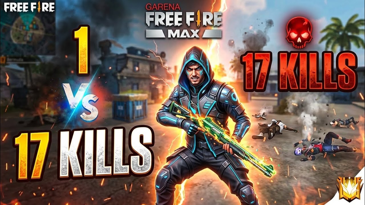 1 vs 17 kill pat se head shot.🫡 | Freefire |Freefire max