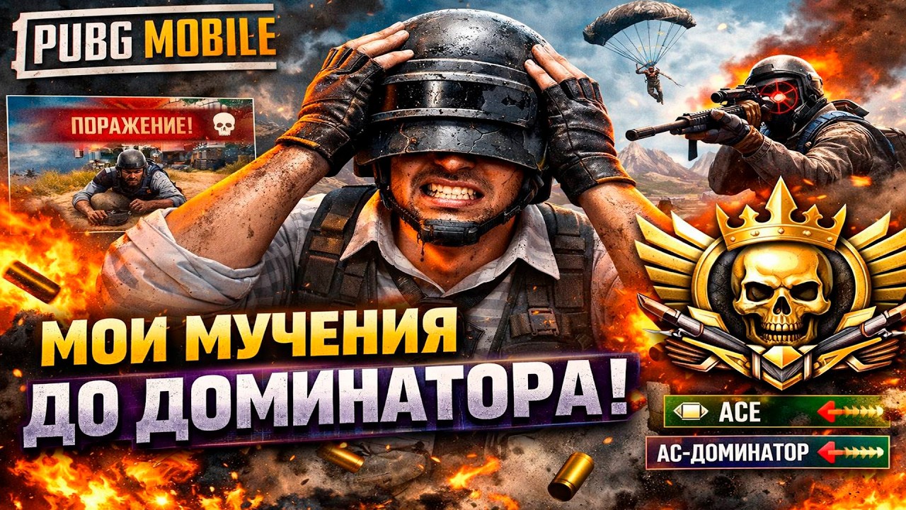 МОИ МУЧЕНИЯ ДО АС-ДОМИНАТОРА в PUBG Mobile… Я ЧУТЬ НЕ УДАЛИЛ ИГРУ