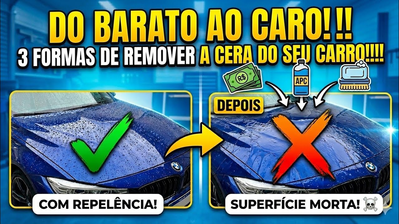 3 FORMAS DE REMOVER A CERA DO SEU CARRO!!