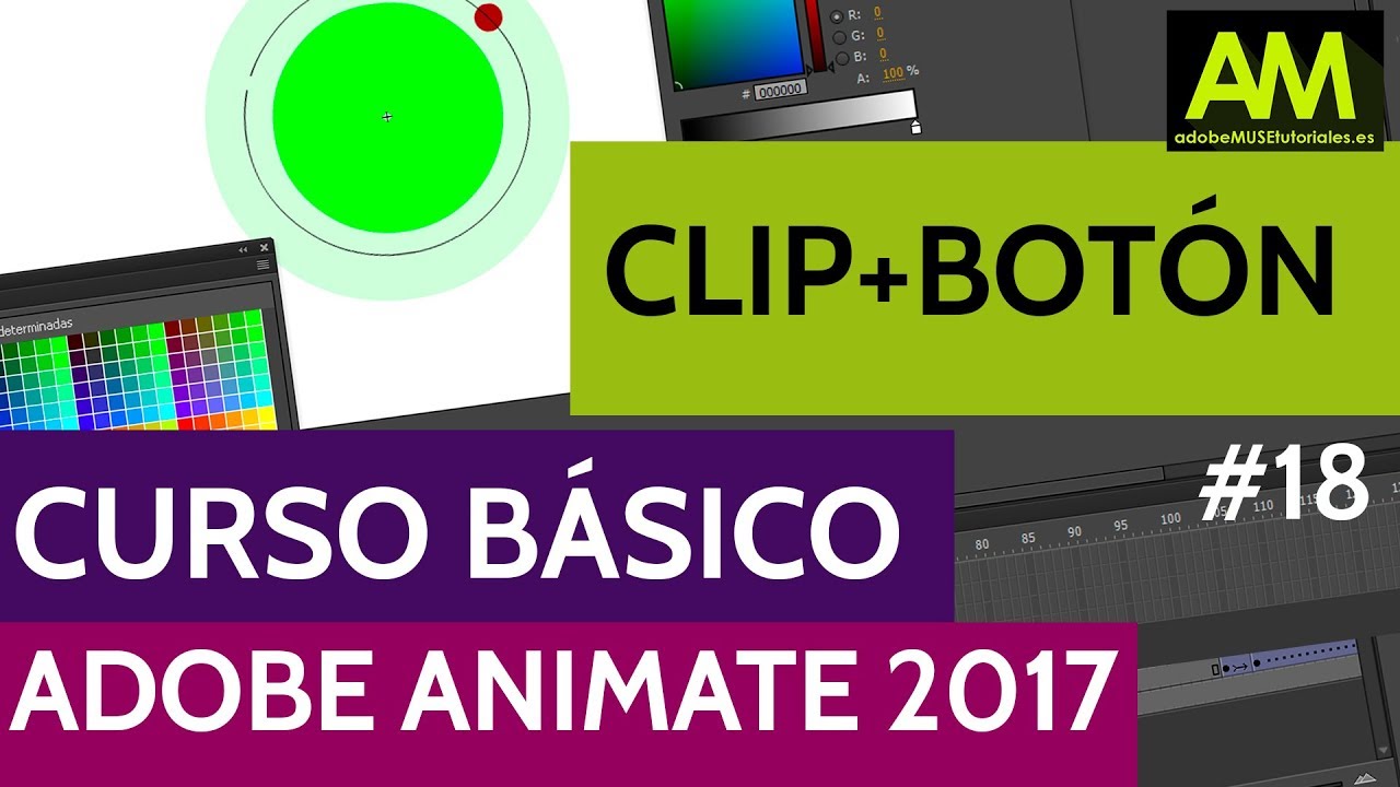 ADOBE ANIMATE CC | Combinar Clips película con botón