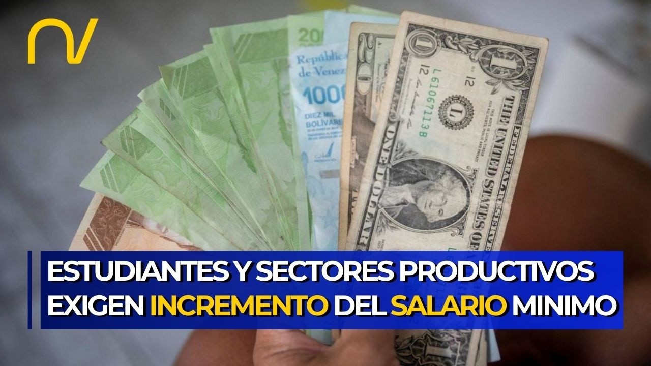 Estudiantes y sectores productivos exigen un incremento inmediato del salario mínimo en Venezuela