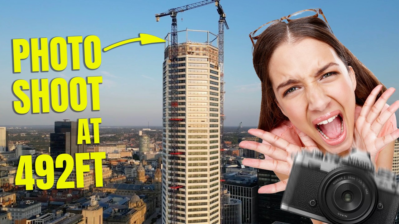 Photographers Brave Heights On Birmingham's Octagon