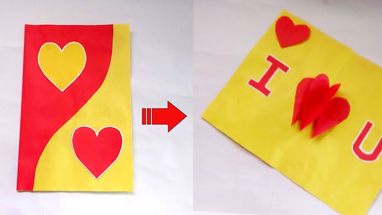 ♥️Como hacer TARGETAS DE AMOR (TARGETAS DE PAPEL)#502