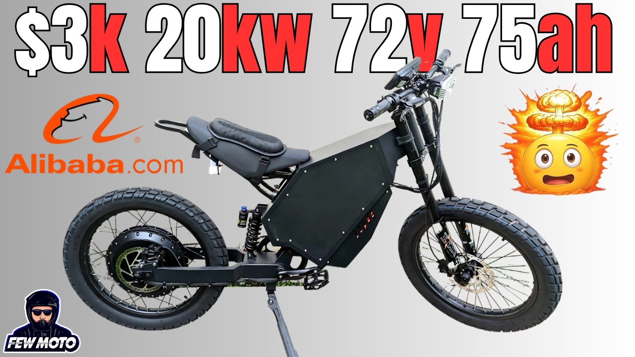 Stealth Bomber Electric Bike: $3,000 on Alibaba with 20,000 Watts!?