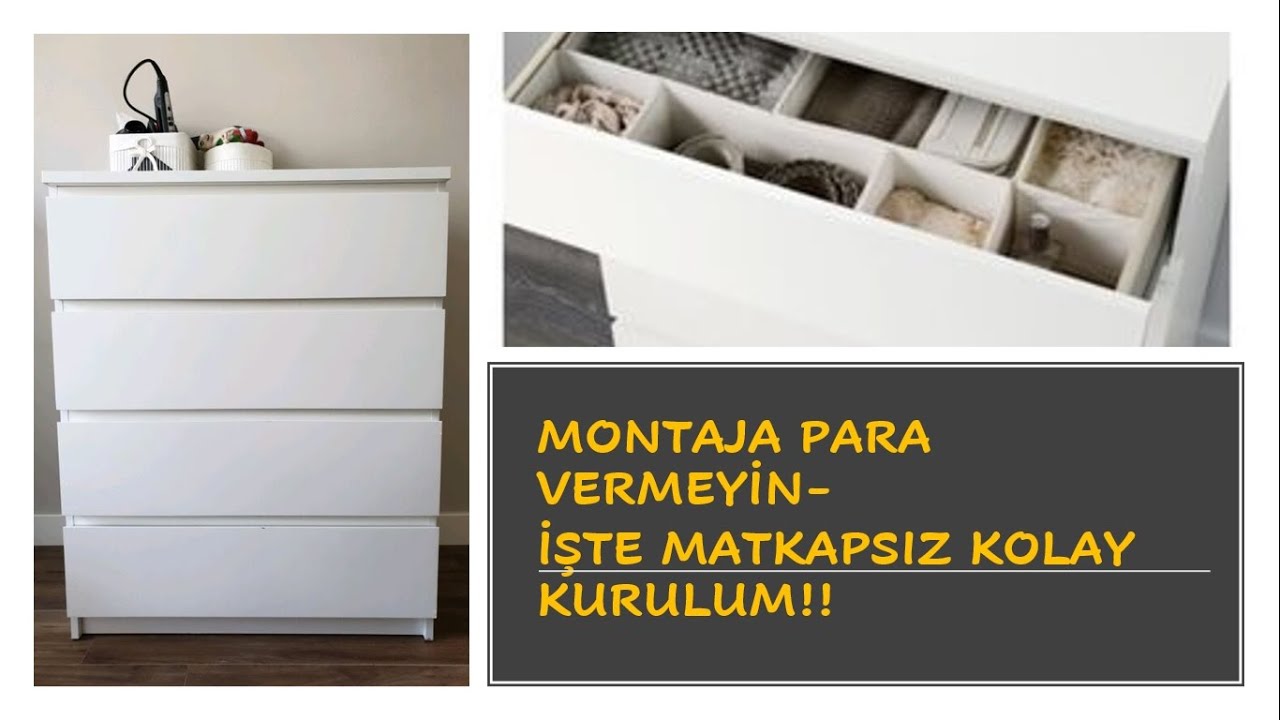 İKEA MALM ŞİFONYER KURULUMU!! - Matkapsız Kolay Kurulum!