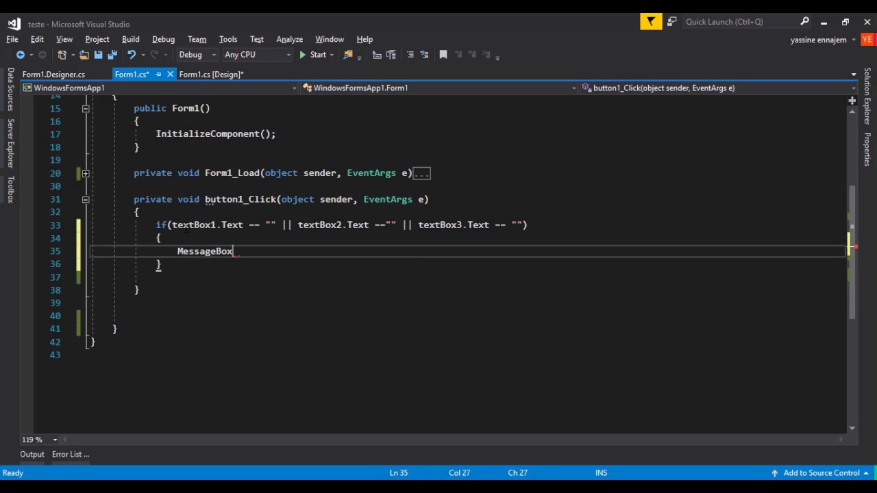 1 - Bouton Ajouter (DataGridView c#) / Add button (Csharp) - DARIJA