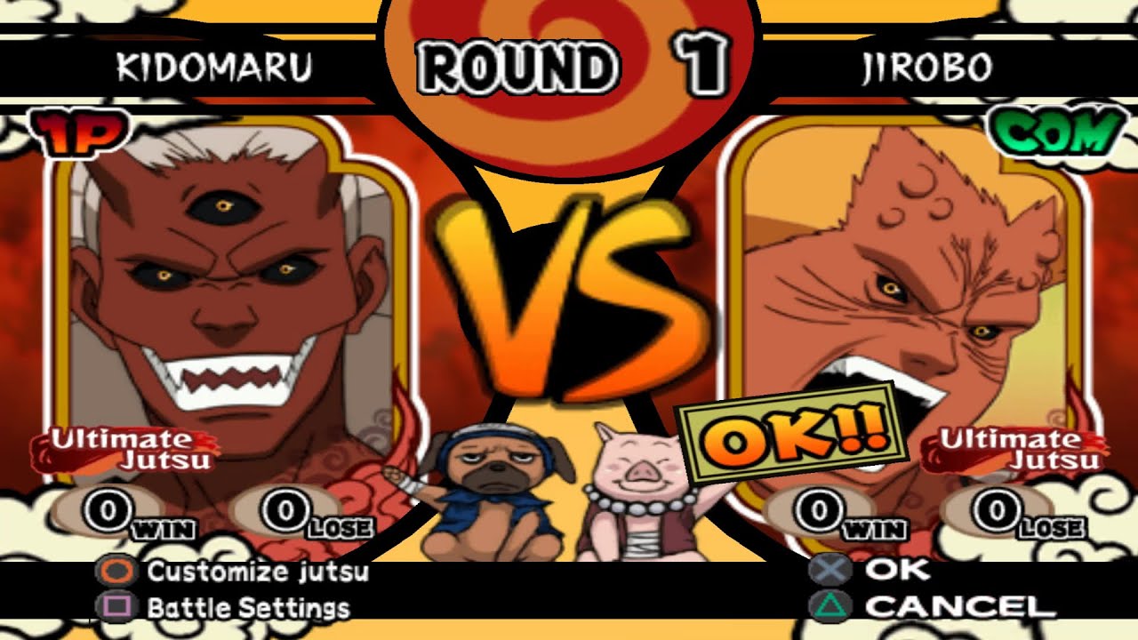 Kidomaru (Marca da Maldição 2) VS Jirobo (Marca da Maldição 2) (INSANE) - Naruto Ultimate Ninja 4