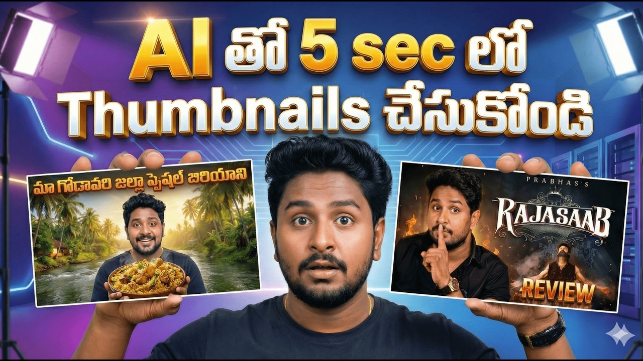 🔥Good News for YouTubers 🔥Create Thumbnails in just 5 Seconds using AI