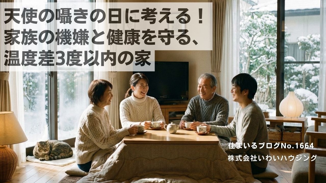 20260217 天使の囁きの日に考える！家族の機嫌と健康を守る、温度差3度以内の家| 愛知県一宮市 いわいハウジング一級建築士事務所