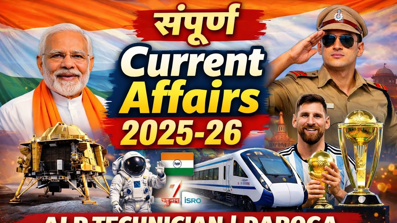 🔥 Current Affairs Live For Alp ll Technician ll AEDO ll BSSC