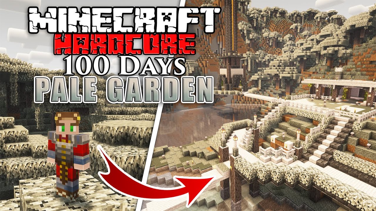 I Survived 100 Days in a PALE GARDEN ONLY WORLD in Minecraft Hardcore!