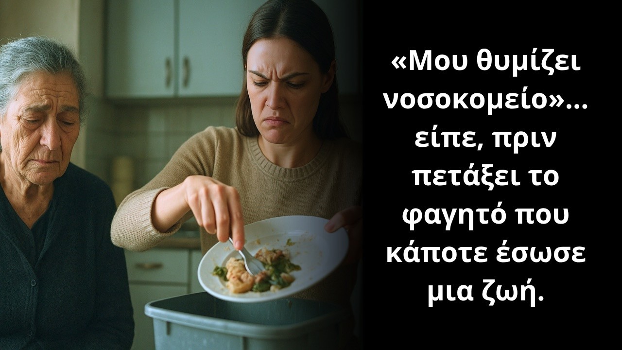 «Η νύφη μου είπε “το φαγητό σου μυρίζει νοσοκομείο”… και το πέταξε μπροστά μου»