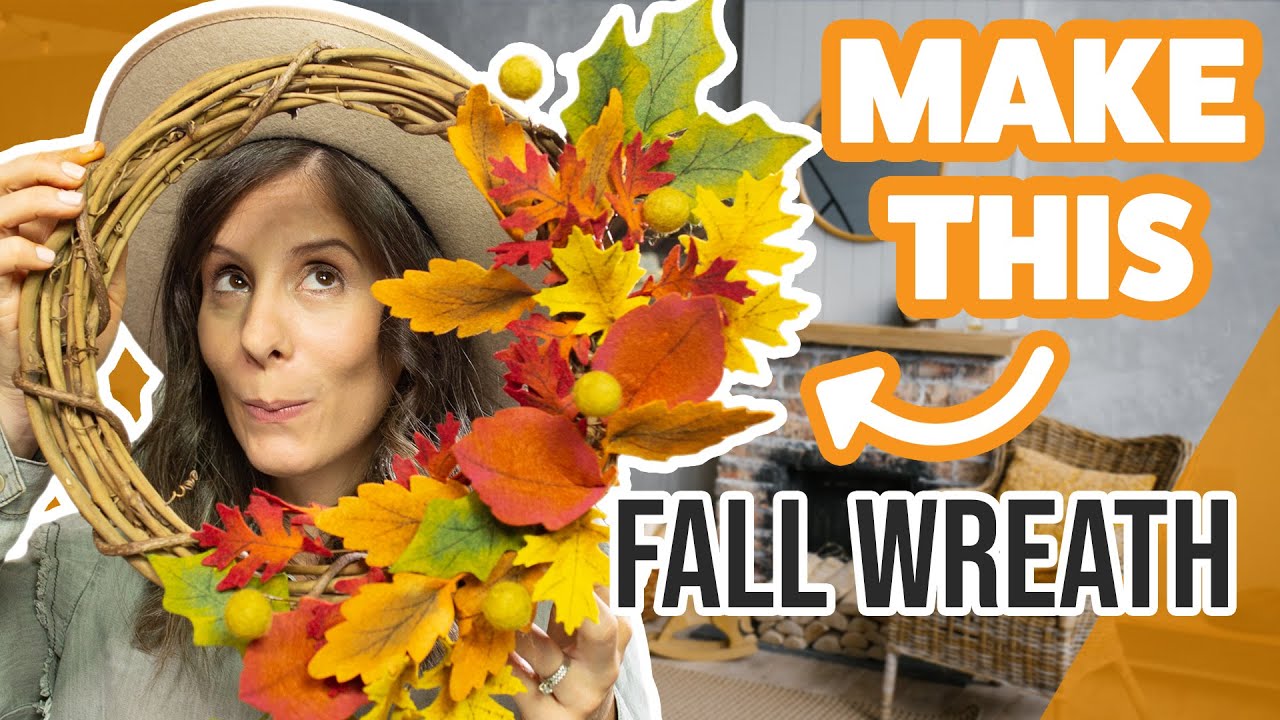 How to make a Felt Leaf Fall Wreath | DIY Homemade Door Hanging Crafts Ideas