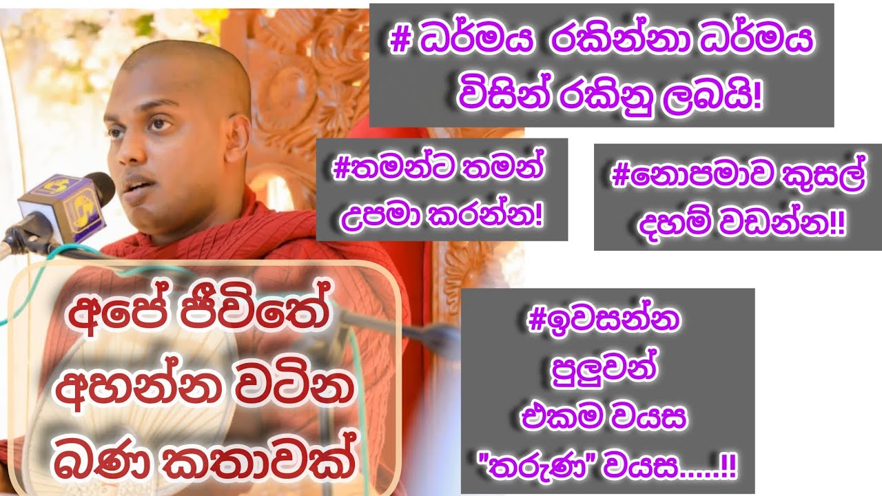 ☸️🪔අපේ ජීවිතය සාර්ථක කරගැනීමට උපකාරී වන බණ කතාවකට සවන් දෙමු..#viralvideo #1000subscriber #buddhansh 