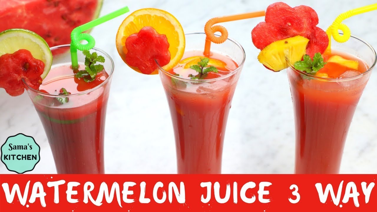 3 Ways Watermelon Juice Recipe || Refreshing Homemade Watermelon Juice || Summer Drink Recipe