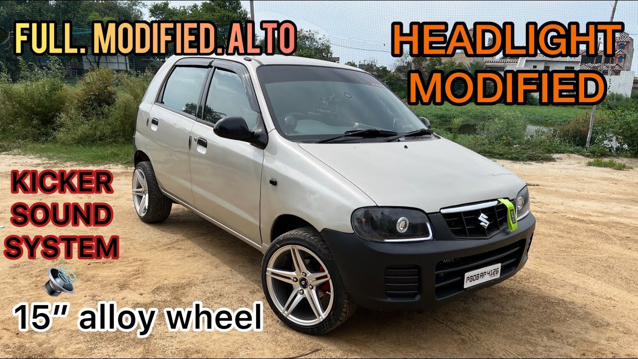 Modified Alto With 15 inch Alloywheels|Alto High End Music System |Kicker Audio |Modified Headlights
