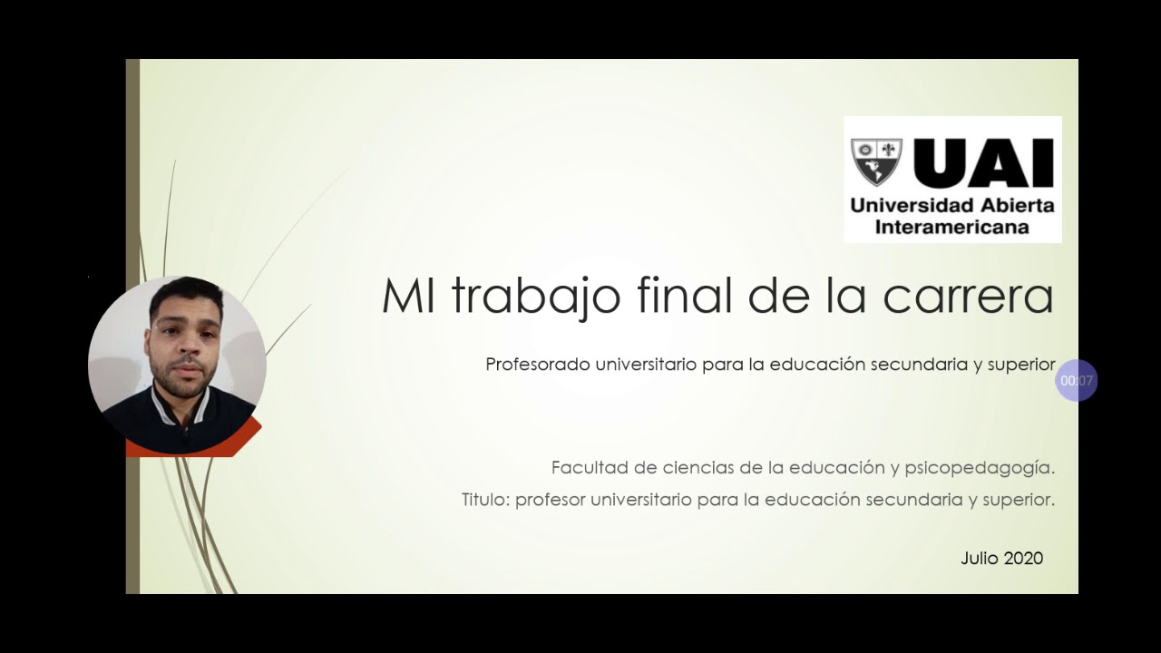 Trabajo final UAI profesorado