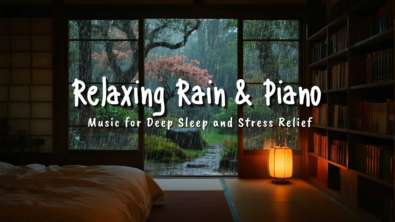 Fall Asleep Fast with Rain 🌙 Gentle Piano Music for Deep Sleep and Peaceful Rest