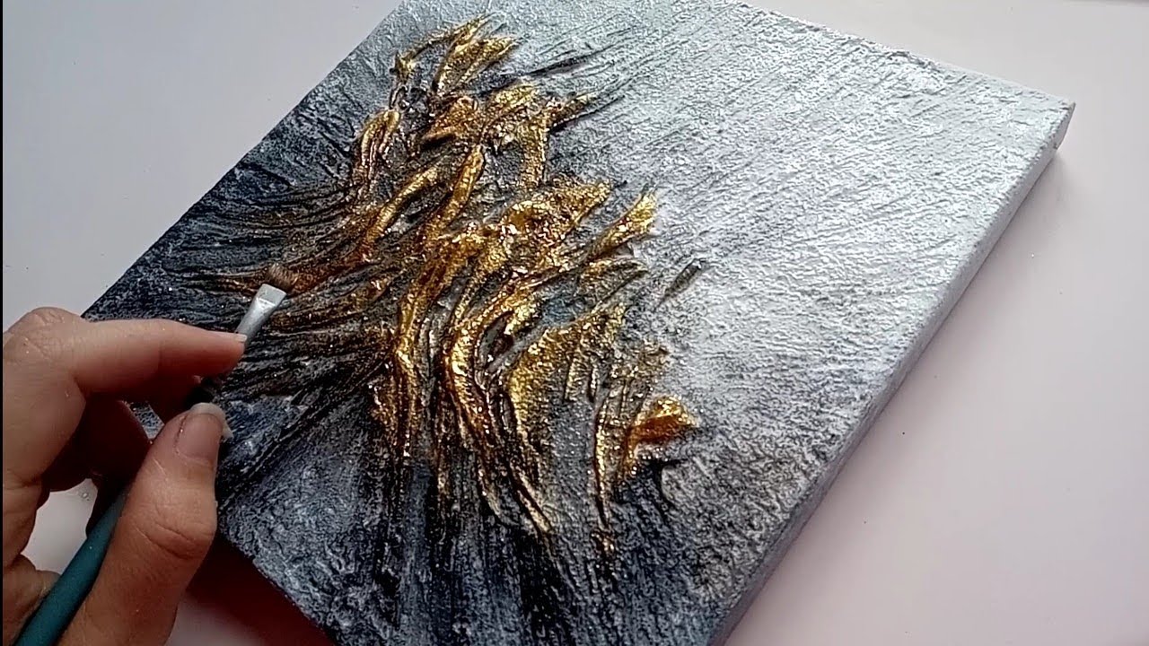 3D Abstract Acrylic Painting for Beginners | DIY Textured Painting ✨
