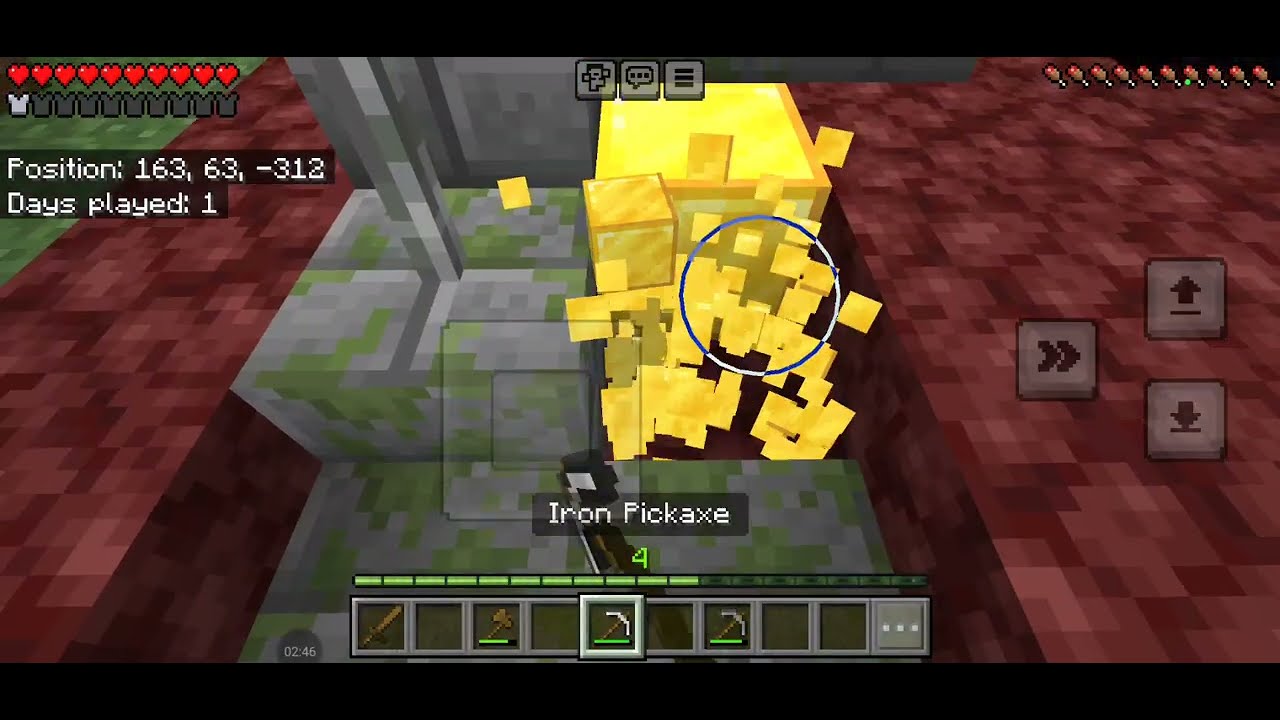 Minecraft let's play 2 ( nether portal! and alot of gold)