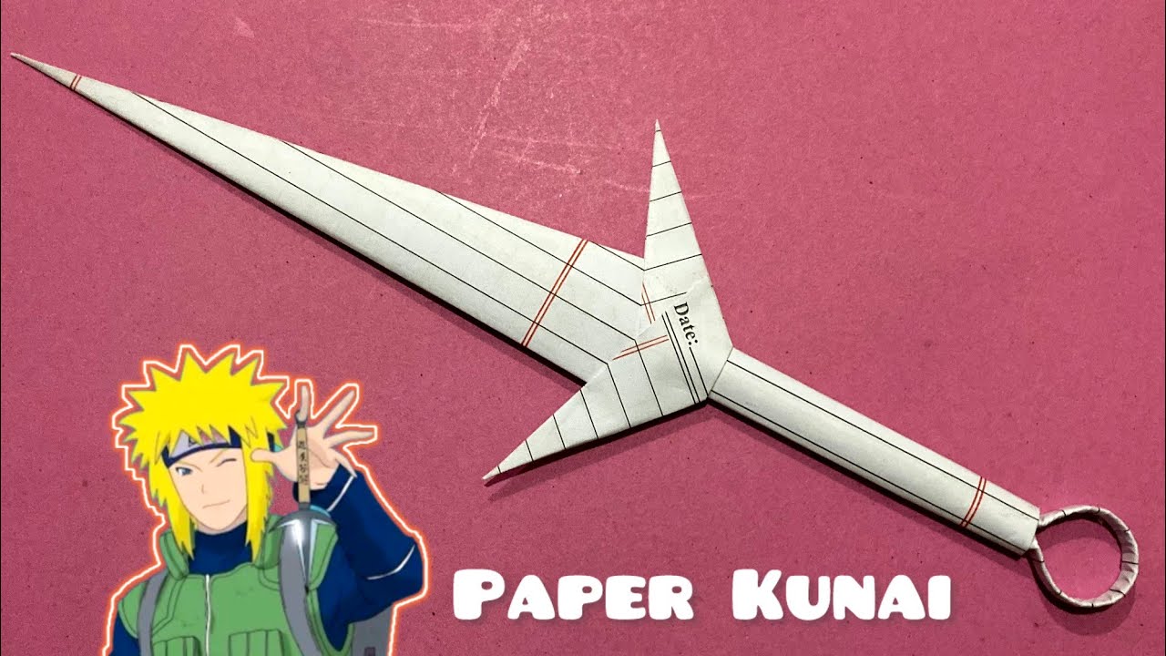 How to make paper kunai knife origami paper kunai ninja star 