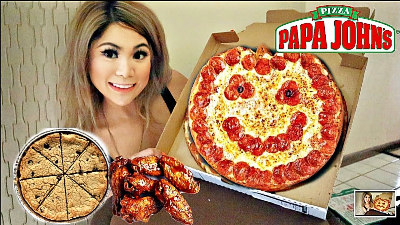 PAPA JOHN'S JACK O LANTERN PIZZA (MUKBANG )