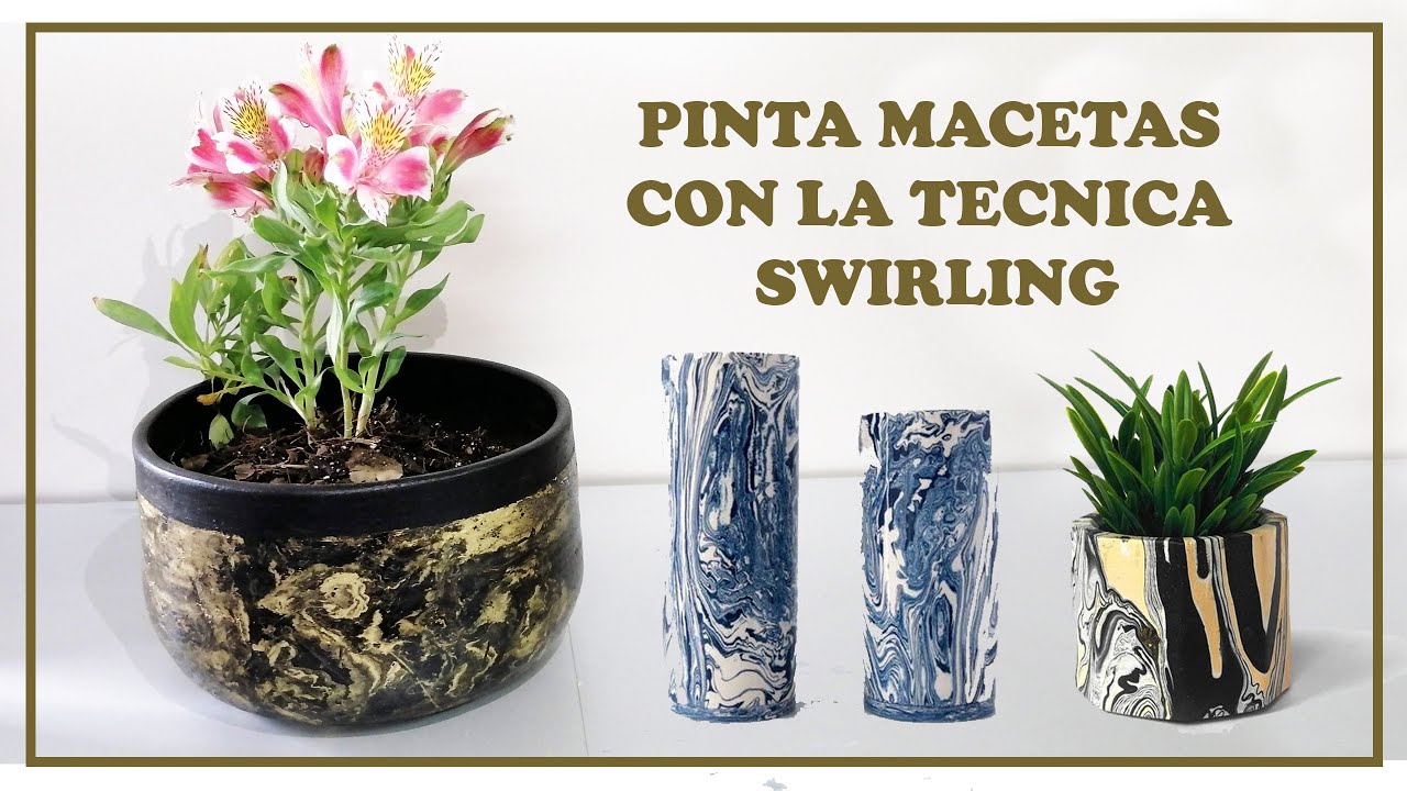 HAS MACETAS CON EFECTO MARMOLEADO | MACETAS MODERNAS PARA TU HOGAR U OFICINAS
