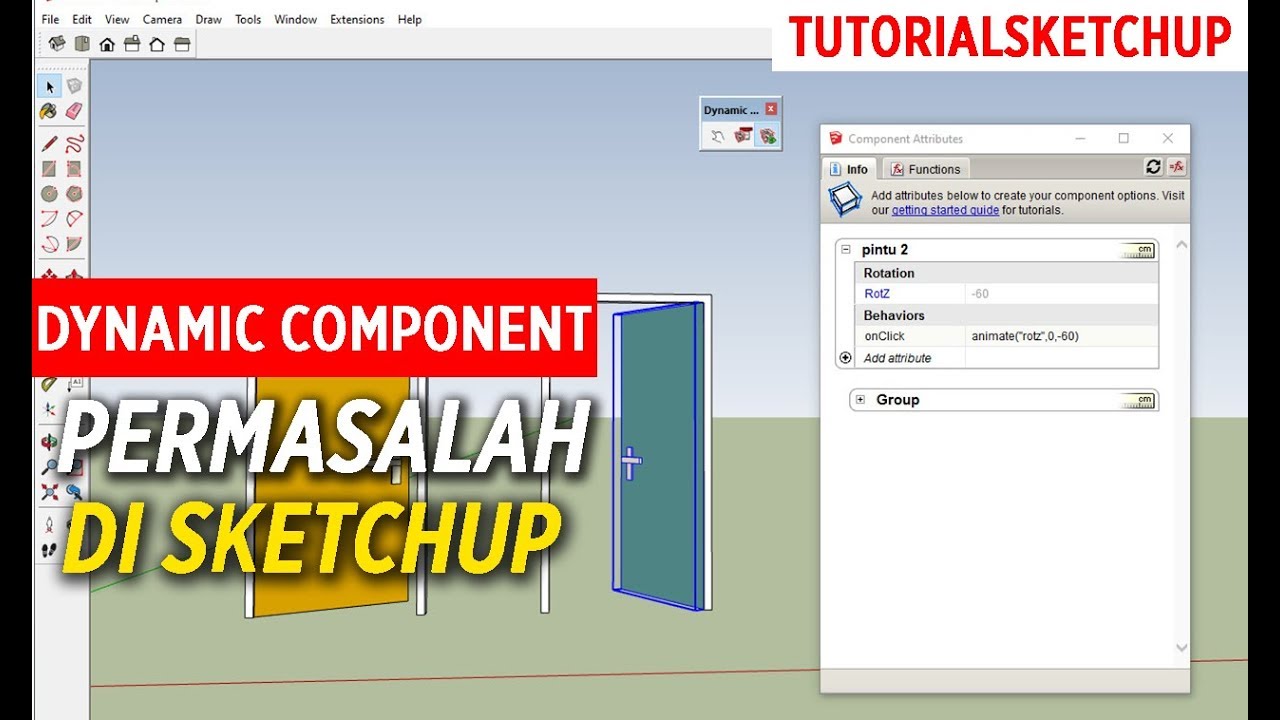 Permasalahan Dynamic Component di Sketchup - Putar balik