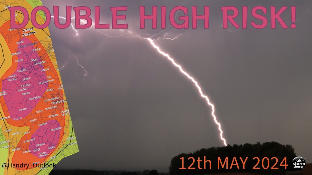 Double high-risk UK severe thunderstorm chase May 12, 2024,