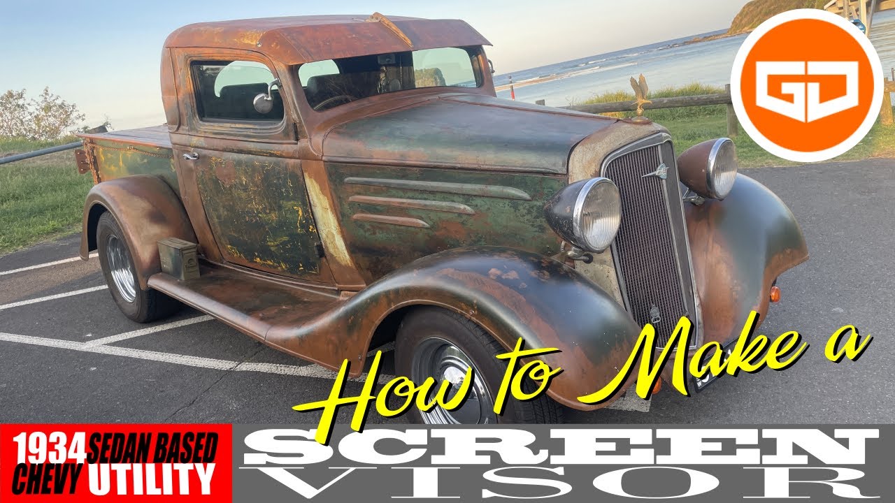 1934 Chevy Hot Rod Utility How to Make a Screen Visor Ep 136