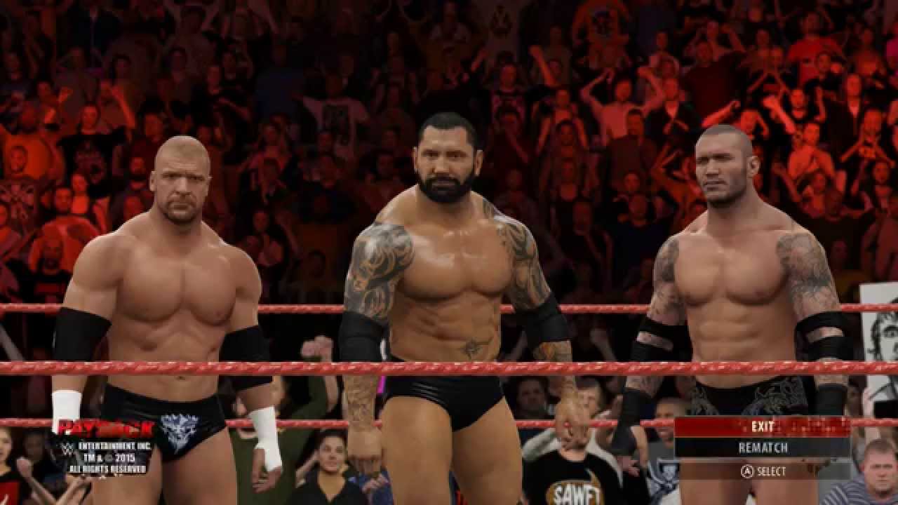 WWE 2K16 XBOX ONE - The Shield Vs Evolution FULL MATCH HD