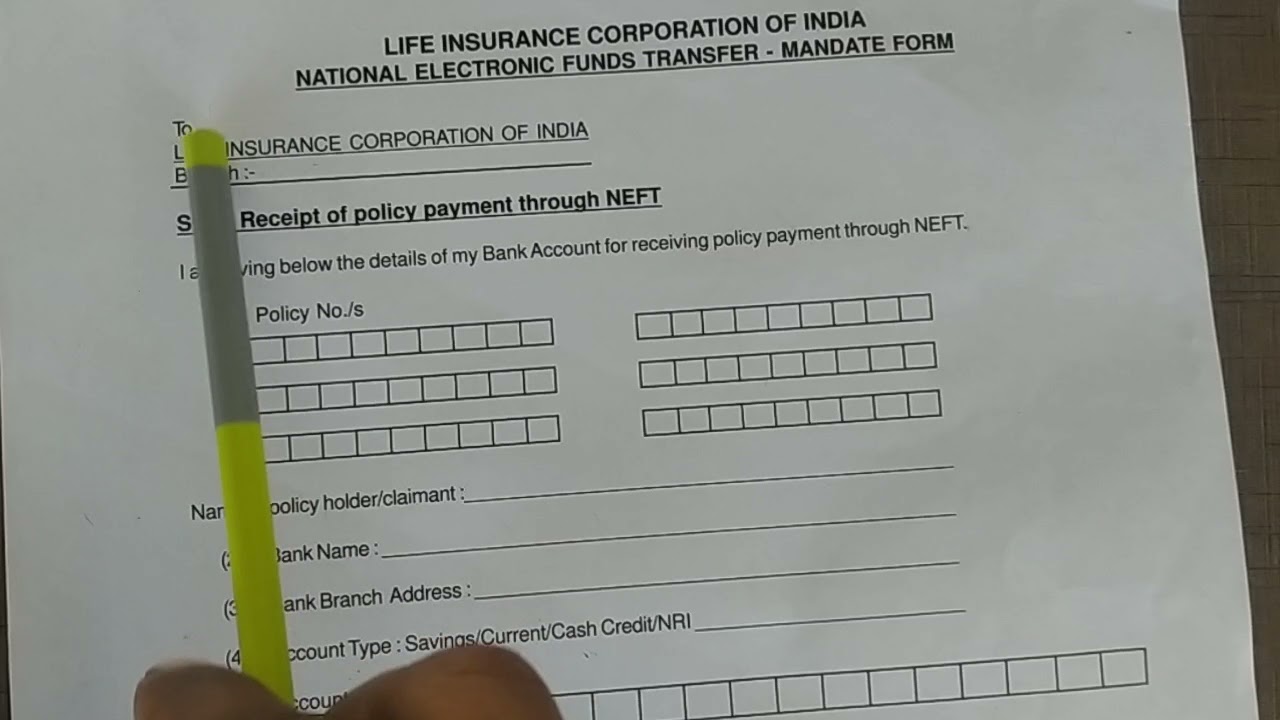 Apni LIC Maturity ka पैसा पाए-- Neft form zarroor lagaye. Like& Subscribe.