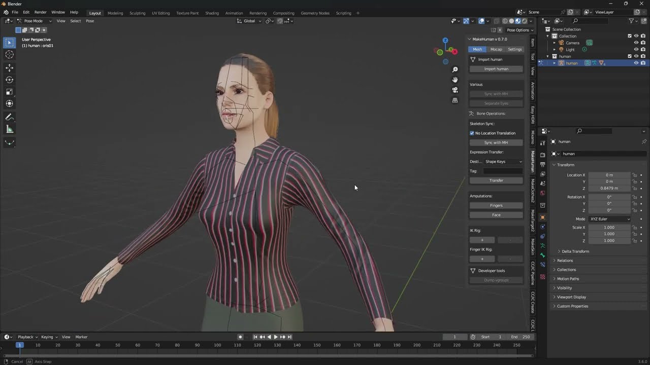 CRIAR PERSONAGEM 3D NO MAKE HUMAM E EXPORTAR PARA BLENDER