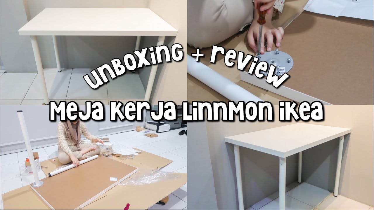UNBOXING MEJA KERJA IKEA | MEJA BELAJAR / KANTOR MURAH
